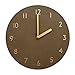 thehaki Decorative Wall Clock Silent & Non-Ticking Quartz Clock PU Leather Lightweight 0.4lb Round 9
