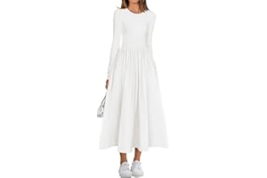 BTFBM Casual Long Sleeve Dresses Fall Dresses Solid Wedding Guest Dress Midi Dress Flowy Bohemian Long Dress