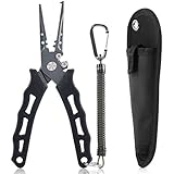 PLUSINNO Fishing Pliers Stainless Steel Mix with Titanium Carbo-Nitride Coating Hook Removers