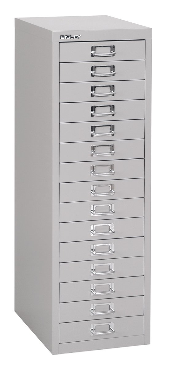 Office Hippo Home Office Bisley 29 Series MultiDrawer, 15 Drawers - Goose Grey