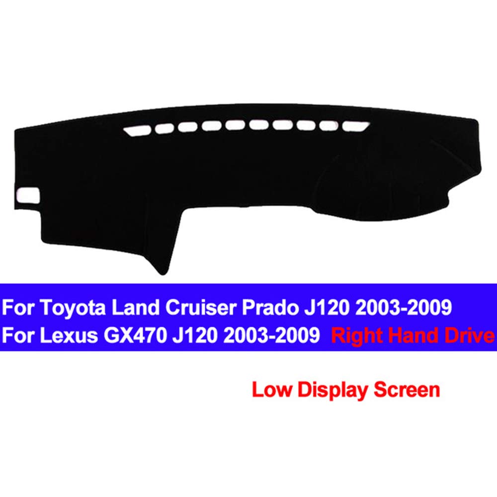 AUCD RHD Car Dashboard Cover Dash Mat for Toyota Land Cruiser Prado J120 2003-2009 Lexus GX470 J120 2003-2009 DashMat Pad