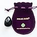 Polar Jade Yoni Egg of Obsidian Gemstone, Drilled, Manually Polished, Entry Level Affordable, Small Size (35x25mm)