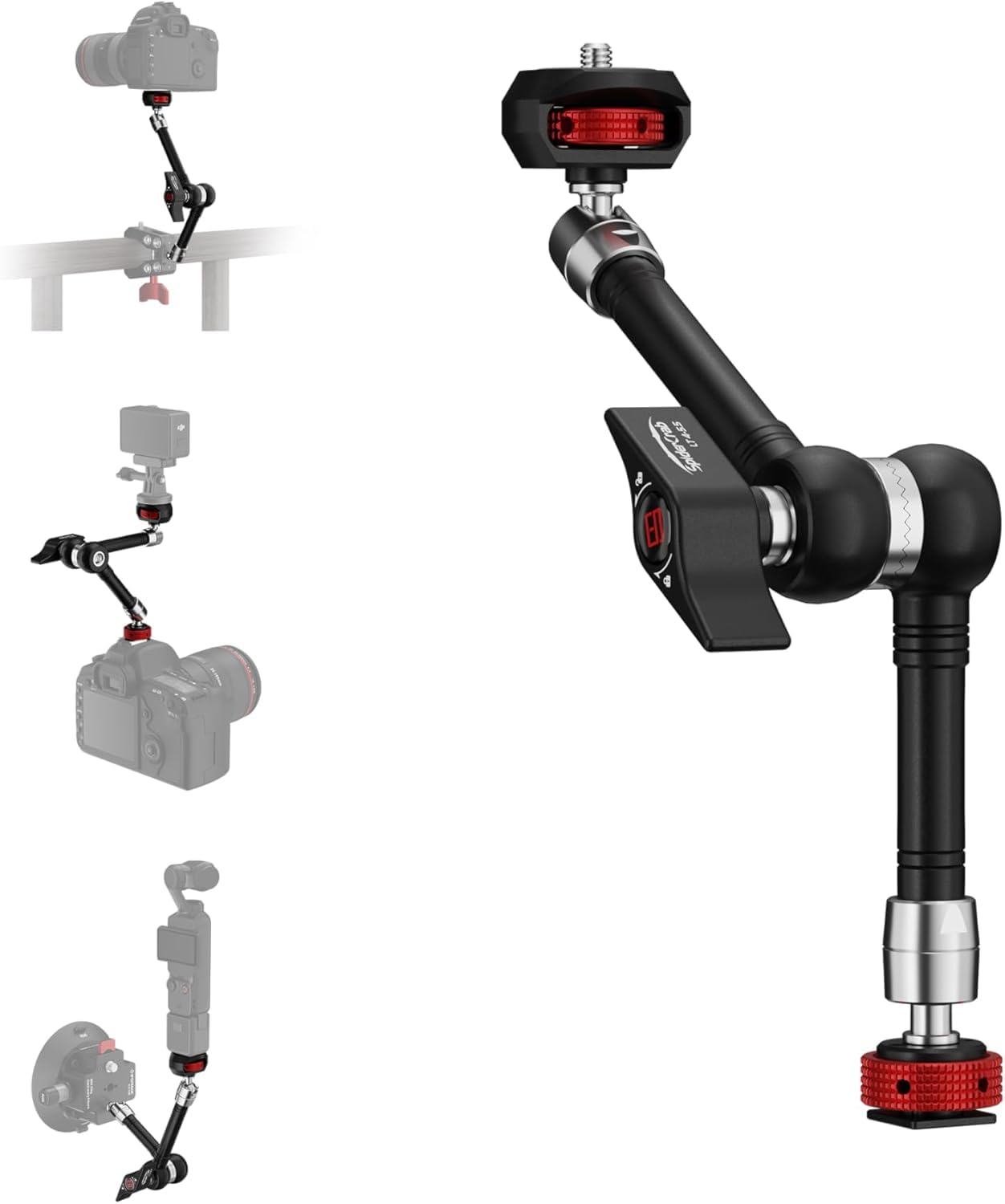 IFOOTAGE LT4-5.5 Spider Crab Magic Friction Arm,Aluminum Alloy & Stainless Steel,Fits for DSLR,Video Monitor,Flash Light,Microphone,LED,Monitor,Payload 13.23lbs/6kg