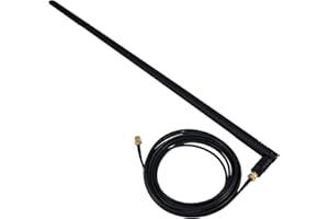 Kaunosta External WiFi Bluetooth Antenna 22DBI MIMO RP-SMA Male Aerial Antenna and RP-SMA RG174 Extension Cable 10FT for Wireless Router Network Devices PC Camera