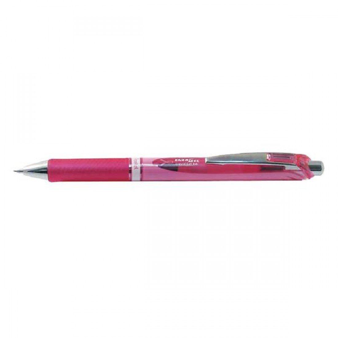 Pentel Energel Xm BCC Gel Pen RetractablePink Barrel 0.7 mm Tip 0.35 mm Line - Black Ref BL77P-A (Pack of 12)