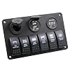 TurnRaise-6-Gang-Waterproof-Car-Auto-Boat-Marine-LED-Rocker-Switch-Panel-Circuit-Breakers-w-Digital-Voltmeter-12V-Cigarette-Socket-Double-USB-Power-Charger-Adapter TurnRaise-6-Gang-Waterproof-Car-Auto-Boat-Marine-LED-Rocker-Switch-Panel-Circuit-Breakers-w-Digital-Voltmeter-12V-Cigarette-Socket-Double-USB-Power-Charger-Adapter