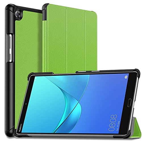 Infiland Huawei MediaPad M5 8.4 Case, Tri-Fold Ultra Slim Stand Smart Case cover for Huawei MediaPad M5 8.4" Android Tablet, Green