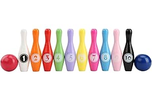 Wooden Bowling Set Pins & Balls Indoor and Outdoor Sports Training Fun Game