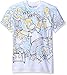 Liquid Blue Men's Simpsons Homer Time All Over Print Short Sleeve T-Shirt, White, X-Large