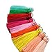 Pamir Tong 21pcs 3.5cm(1.4'') Silky Road Tassels with Silver Jump rings DIY Earring/Bag/Necklace/Keychain Tassel Jewelry Accessory GD21ST27