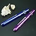 LED Penlight White Color Pen Light 2PCS Diagnostic Reusable with Pupil Gauge for Doctors Nurses, Durable Batteries Free, Blue and Purple