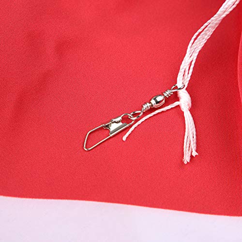 2 Pieces American Flag Windsock US Stars and Stripes Patriotic Outdoor Hanging with Hook Veteran's Day 4th of July Decoration Style A (35.43 Inch and 59 Inch)
