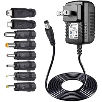 SoulBay 5V 2A AC Adapter Charger Replacement w/ 8 Tips, Versatile Regulated Power Adapter for USB Hub, TV Box, MP3/MP4, Tablet, Camera, BT Speaker, GPS, Toys, Webcam, Router and More 5V Electronics