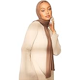 Hijab Scarf for Women Soft Muslim Hijabs Head Wrap Scarves Fashion Long Hair Shawls Stretchy Muslin Headscarf