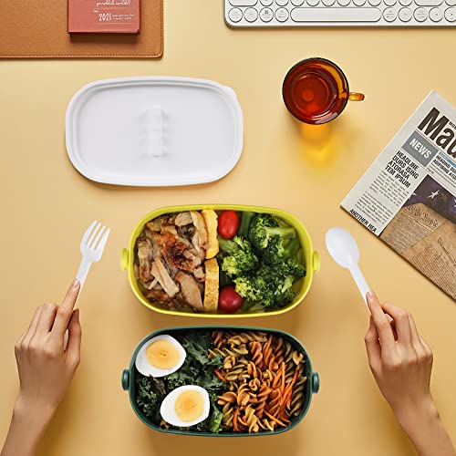 DANIA & DEAN Bento Box Lunch Box for Adult/Kids, 2 Stackable Portable