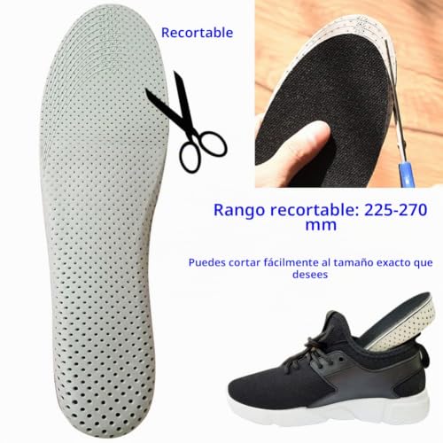 Height Increasing Shoe Insole(EU 35-43), Memory Foam Total Length Height Increase Insole Invisible Increase Heel Inserts Lift Insoles Height Increasing Insoles (3 cm)