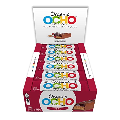 OCHO Organic Milk Chocolate PB&J Bars 12ct Bar Caddy Pricepulse
