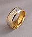 Tanyoyo 8MM stainless steel Gold Plated Jesus Cross Ring Size 6-14