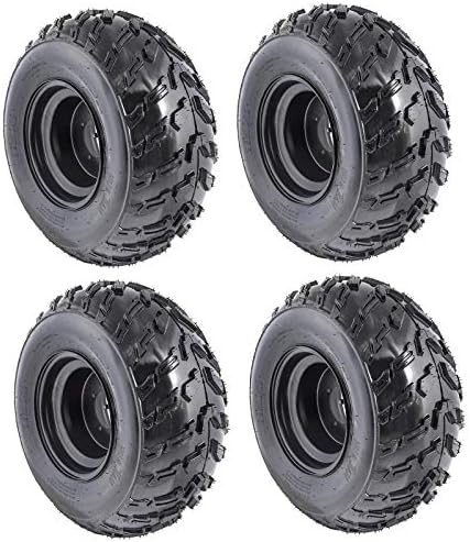 Zxtdr Atvタイヤ4個セット 22x10 10ホイールリム付き チューブレスタイヤ ゴーカートutvクワッド