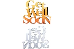 LZBRDY Get Well Soon Wishes Words Embossing Metal Cutting Dies for Card Making and Scrapbooking, Arts Crafts Die Cuts Stencil