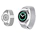Pack of 2 For Samsung Galaxy Gear S2 Band, Acestar Milanese Magnetic Loop Stainless Steel Band+Connector For Galaxy Gear S2 RM-720 & SM-R730 Smart Watch (Silver+Black 2)