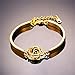 U7 Floating Rose Flower Jewelry Set Luxury Fashion 18K Gold Plated Bridal Tennis Bracelet & Drop Earrings & Charm Necklace Pendant