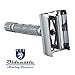 Oldcastle Double Edge Butterfly Safety Razor with Twist-to-Open Mechanism - 5 Stainless Steel Blades - Travel Case with Mirror