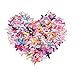 Kocome 100pcs Mini Satin Ribbon Flowers Bows Gift DIY Craft Wedding Decoration Ornament