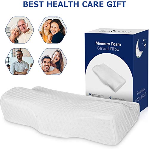 Coisum Cervical Pillow for Neck and Shoulder Pain Adjustable Memory