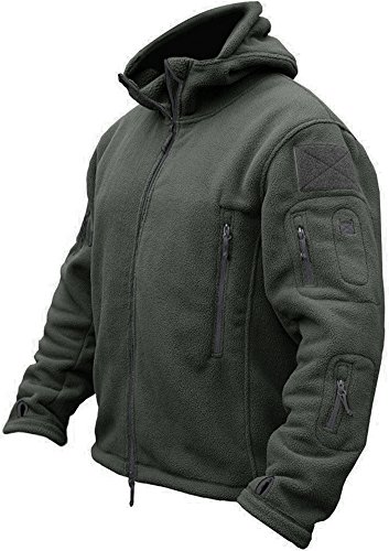 TACVASEN Men's Tactical Fleece Jacket (Medium,Gray)