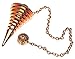 9 Ring Coil Pendulum, Spiral Pendulum, Copper Metal Pendulum, Cone Shape Designer Pendulum, Divination Pendulum, Healing Dowsing Pendulum.