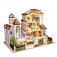 JIANGXIUQIN Dollhouse Kit-Wooden Model Building Set-Mini House Crafts DIY Miniature Room Set-Woodcraft Construction Best Birthday Gifts for Women and Girls Thanksgiving