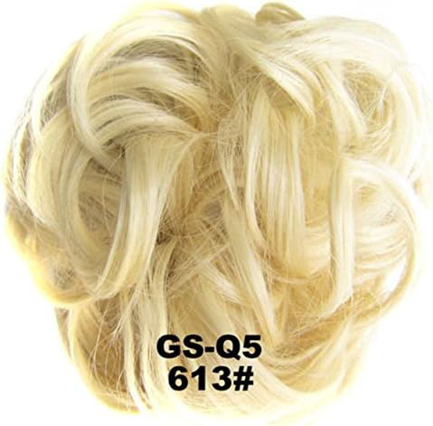 Curly Messy Hair Scrunchies Hair Bun Extensions, UxradG Natural Curly Wavy Hair Pieces For Women Ponytail Hair Extensions Hair Donut Hair Chignons Hair Accessories (3.5cm,613#)