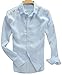 Youhan Men's Long Sleeve Fitted Linen Shirt