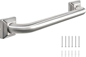 RAEMNAKY Bathroom Grab Bars Stainless Steel Handrail ADA Compliant 500lbs bathtubs and Showers Toilet Handle Safety for Handicap, Elderly, Disabled, Injury (12 inches)