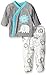 Rene Rofe Baby Boys' 2 Piece Cardigan with Pant Set, King of the Jungle Safari Gray, 3-6 Months