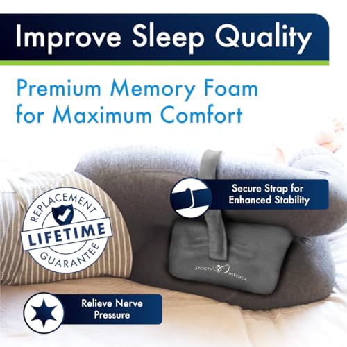 Ergonomic Knee Pillow for Side Sleepers - eHandbook Included - Memory Foam Knee Pillow for Sleeping on Side - Hip & Leg Wedge Cushion