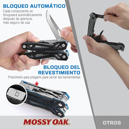 Mossy Oak Multi-purpose Pliers, 22 in 1 Multitool, Multipurpose Knife Multi-Tool with Pliers, Knife, for Repair, Hiking, Camping