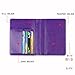 GDTK Leather Passport Holder Cover Case RFID Blocking Travel Wallet (Purple)