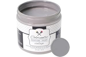 Colorantic | TRACTOR DUST Chalk Based Paint for Furniture DIY, Cabinets, Glass - Multi-Surface Craft Paint- Non-Toxic | DARK GREY GRAY Decorative Painting for Wax Finish Wood Waverly (8 oz (Pack of