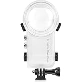 PULUZ 50m/164ft Invisible Dive Case for Insta360 X3 Underwater Waterproof Housing Cover Protective PC Sealed Shell Photography Housings with Bracket Camera Insta 360 X3 Accessories
