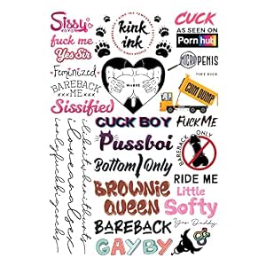 Amazon.com : Kink Ink - 26 x Male Gay Cuck LGBTQ+ Temporary Tattoo Sexy