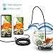Adkwse Wireless Endoscope WiFi Borescope Inspection Camera, 2.0 Megapixels HD Semi Rigid Snake Endoscope IP68 Waterproof for iPhone, Android Smartphone, iOS, Samsung, iPad, Windows 8 Leds 33FT Black