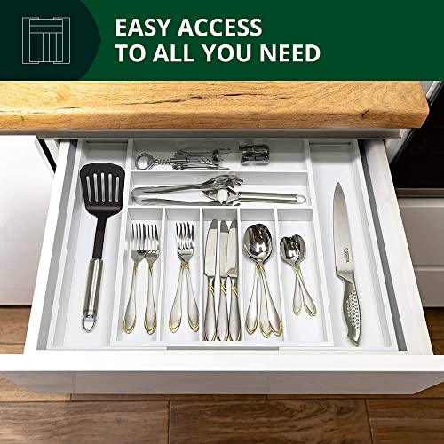 ROYAL CRAFT WOOD Luxury Bamboo Kitchen Drawer Organizer Silverware