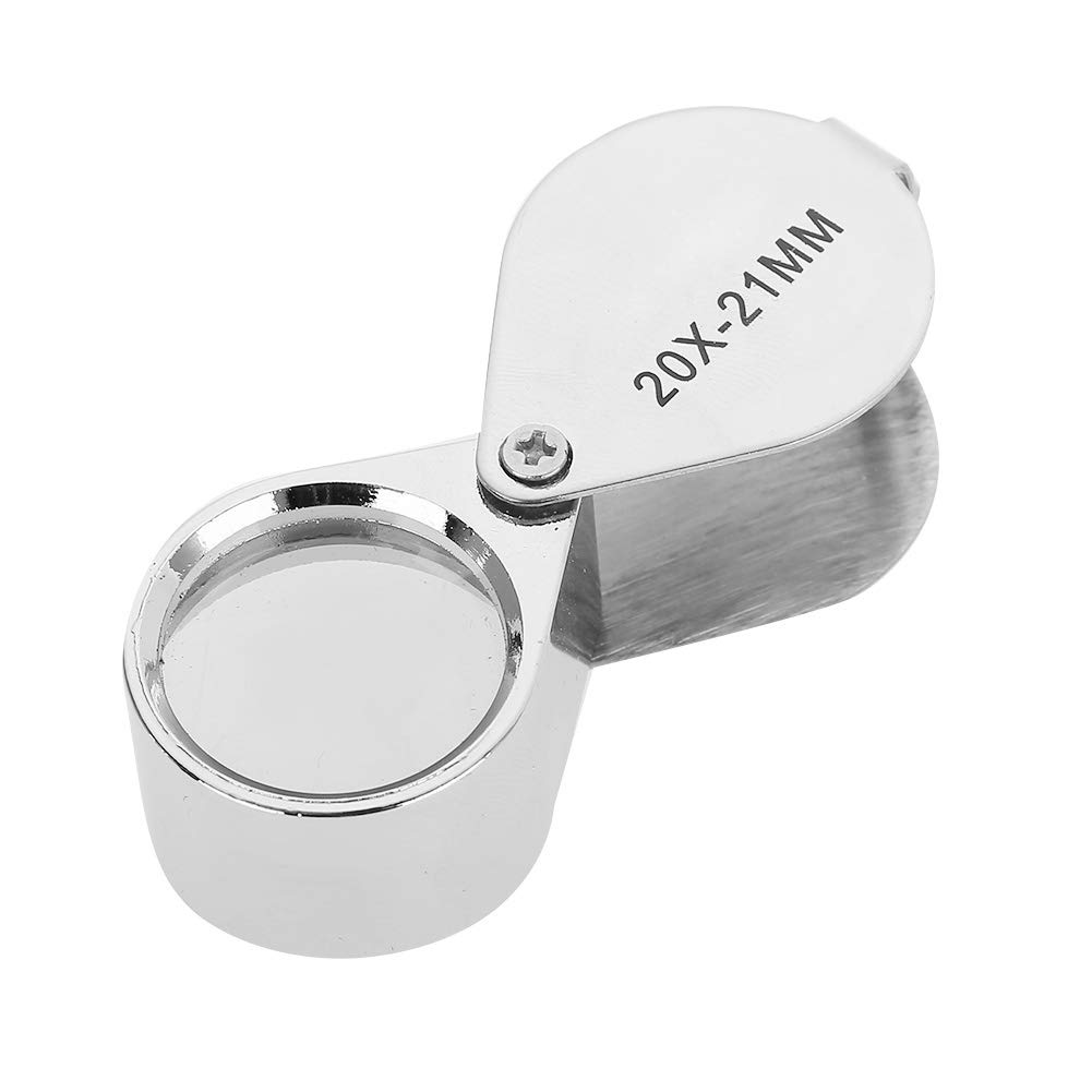 Folding Pocket Magnifier, 20X Portable Folding Pocket Loupe for Jewelry Checking Reading(20X)