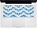 Kuzy Aqua Blue Chevron Zig-Zag Keyboard Cover for MacBook Pro 13