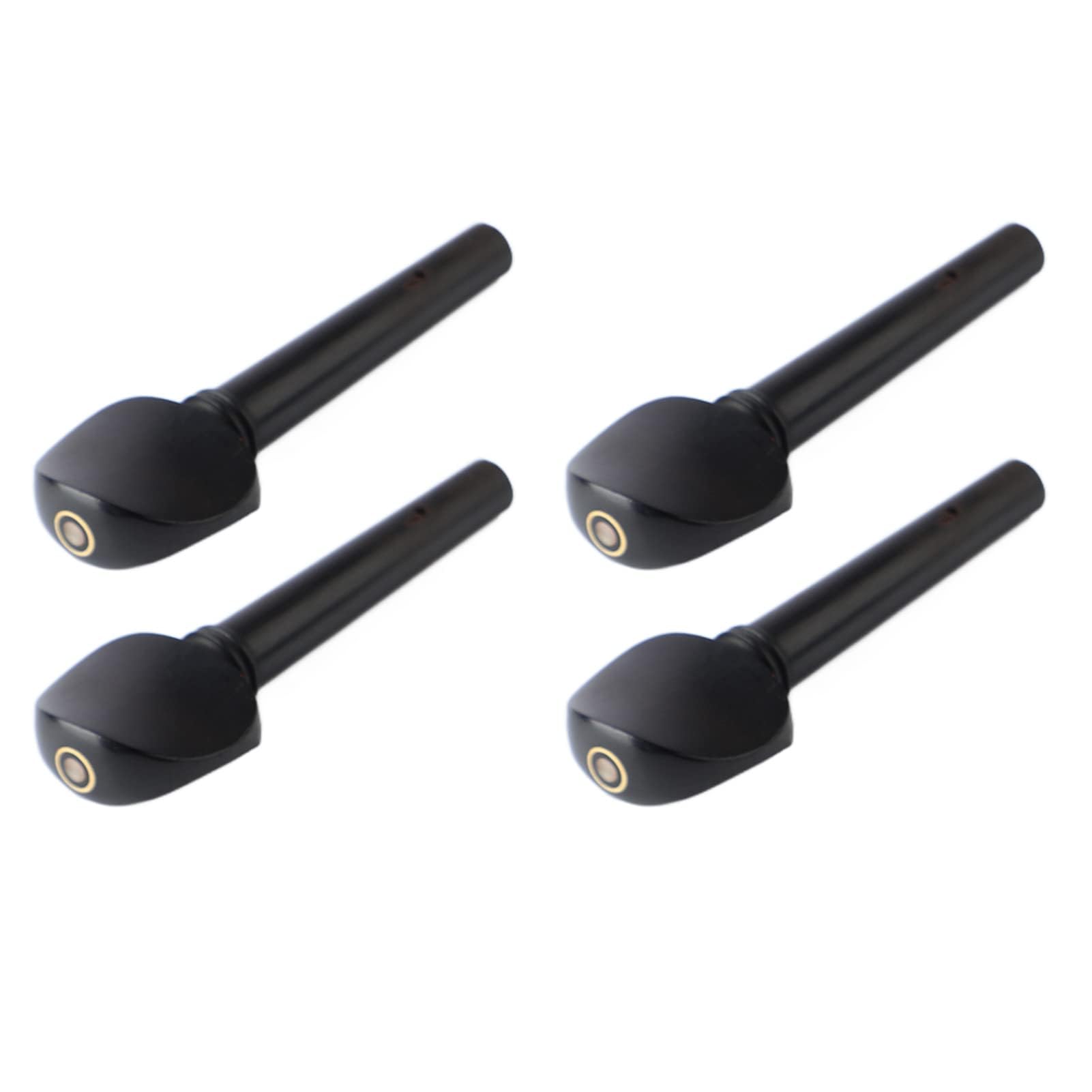 4PCS Viola Tuning Pegs 7.2cm / 2.8in Ebony Viola Tuning Pegs Set for Viola Replacement Accessories Black
