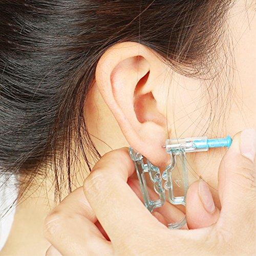 (2 Pack) Disposable Sterile Piercing Gun/Ear Piercer Needles With Alcohol Cotton, Safety Pierce Kit
