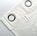 MIUCO Moroccan Embroidery Semi Sheer Curtains Faux Linen Grommet Curtains for Bedroom 52 x 63 Inch 2 Panels, Off White