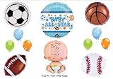 It's A Boy Baby Shower All Star Sports Balloons Decorations Supplies by Anagram
